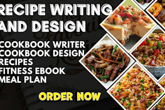 write cookbook ebook recipe nutrition health fitness meal plan food table diet