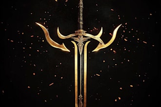 design medieval fantasy game, rpg, mmo game logo