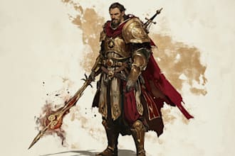 draw dnd party art, pathfinder group, and fantasy characters