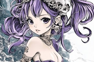 draw commission into anime or manga style art