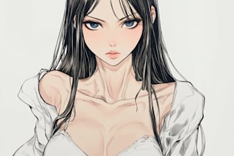 illustrate manga or comic style art for you