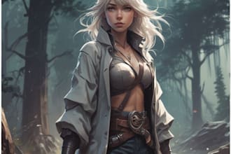 draw anime art, original character, manga illustration