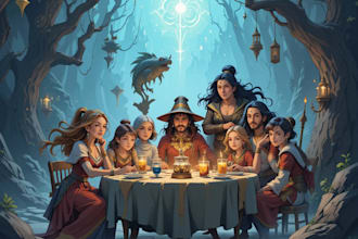 create dnd art, fantasy character for dnd party