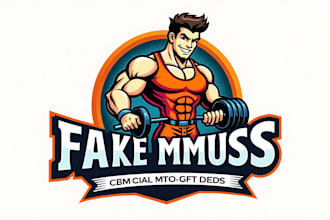 make a high quality body fitness mascot logo design with unlimited revision