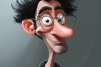 draw a funny caricature with my style