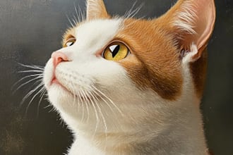 draw a pet digital portrait art from photo