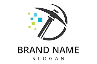 design attractive mining logo with satisfaction guaranteed