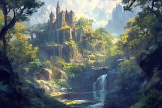 make background illustrations and concept art of the environment