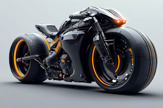 do a unique digital motorcycle and any vehicle