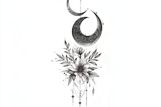 create a tattoo design for leg sleeve