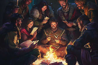 dnd party art and dnd character illustration