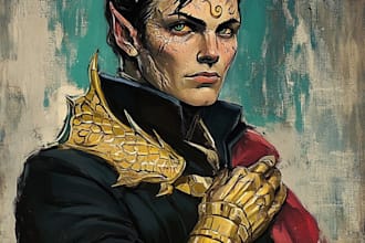 illustrate your d and d character portrait