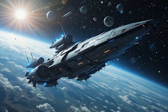 design a model hard surface scifi vehicles, spaceships