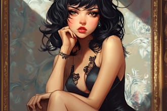 draw a pin up girl and pin up girl