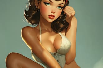create incredibly beautiful antique pin up girls