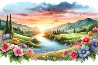draw watercolor illustration art for you