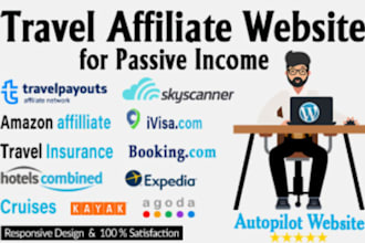 create an automated travel affiliate website for passive income