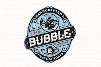 design a unique retro vintage badge logo for your brand