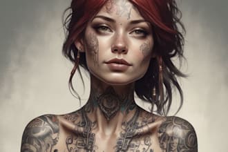 create a tattoo design of tattoo sleeve