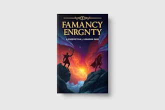 make professional fantasy book design, ebook book cover illustration