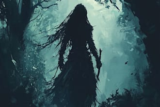 draw dark art fantasy horror character