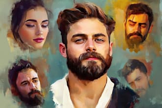 create realistic digital oil painting portrait as a gift