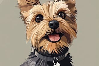draw cartoon disney style pet portrait