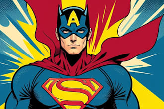 draw comic superhero pop art portrait