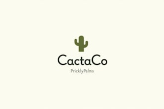 make a high quality tiny cactus line minimalist logo with express delivery