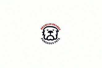design outstanding simple bulldog outline minimalist logo
