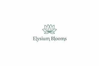 design an awesome lotus outline symbol minimalist logo with express delivery