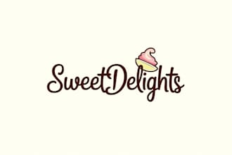 design outstanding simple ice cream minimalist logo with express delivery