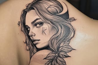 create unique custom tattoo any tattoo design, tattoo artist