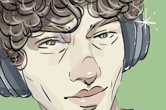 draw stylized digital portraits