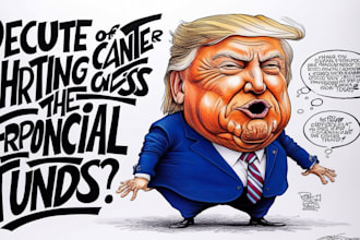 create any current political cartoon