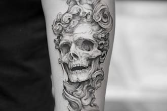 draw custom tattoo any tattoo design, tattoo artist