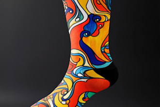 create digital pattern socks design