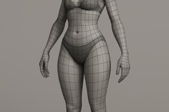 do nsfw 3d character, miniature design for unreal engine, 3d printing, animation