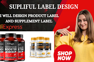 do supliful label design shopify dropshippping supplement label shopify store