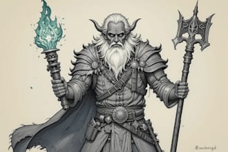 draw a dnd party art and d and d character for you