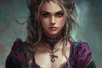 draw fantasy dnd art, monster character, game art, sheet