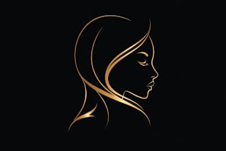 draw luxury fashion and clothing brand logo