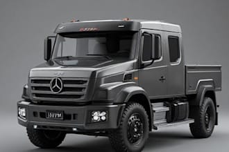 do realistic 3d car model, truck, vehicle, car rendering, fivem, 3d car model