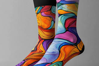 design modern and unique custom socks