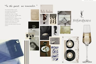 design fashion mood boards and research boards