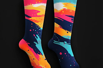 create a streetwear socks mockups for your brand