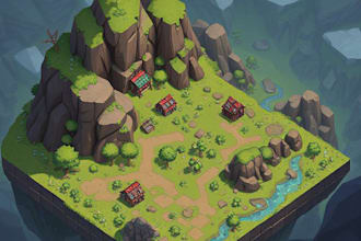 design 2d game art map, environment, tileset, and background