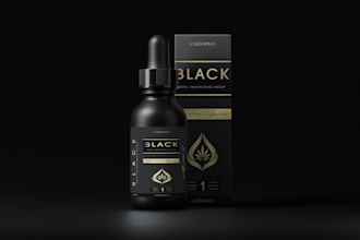 design label, pouch or box packaging with all files in 2 day