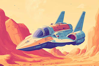 create a sci fi spaceship model