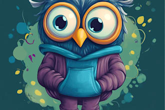 design custom cartoon character for you